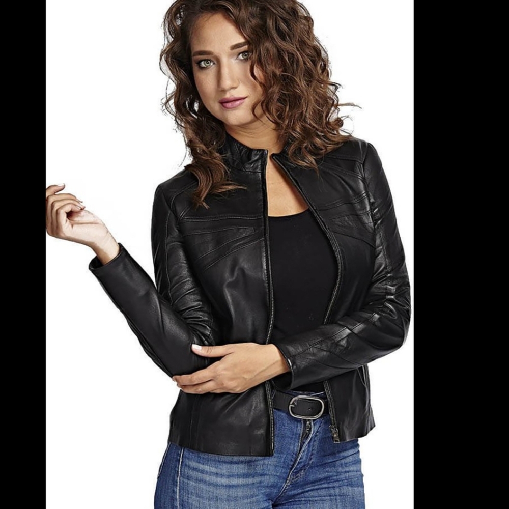 Arden B real leather jacket